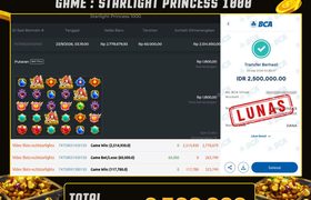 JACKPOT SLOT GACOR MAIN STARLIGHT PRINCESS 1000 23 SEPTEMBER 2026
